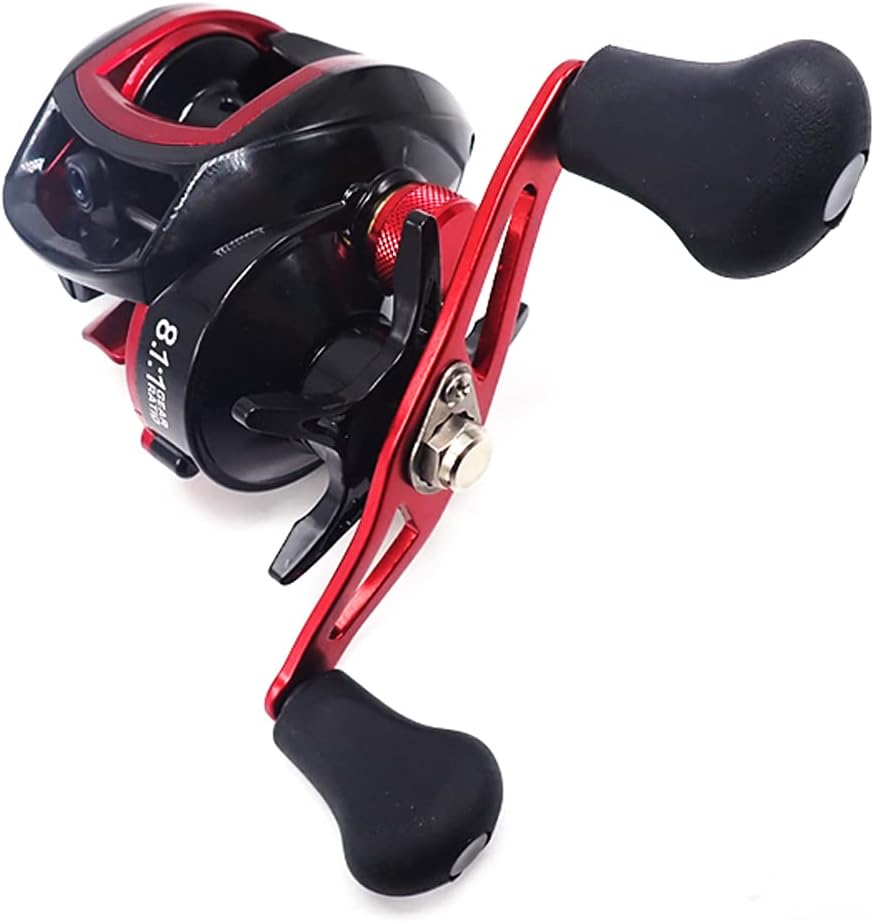 Amazon Wellvie ベイトリール 左ハンドル 18 1bb 8 1 1 ハイギア ブラック レッド 釣り 海釣り リール タコ バス釣り ソルト Wellvie Store ベイトリール