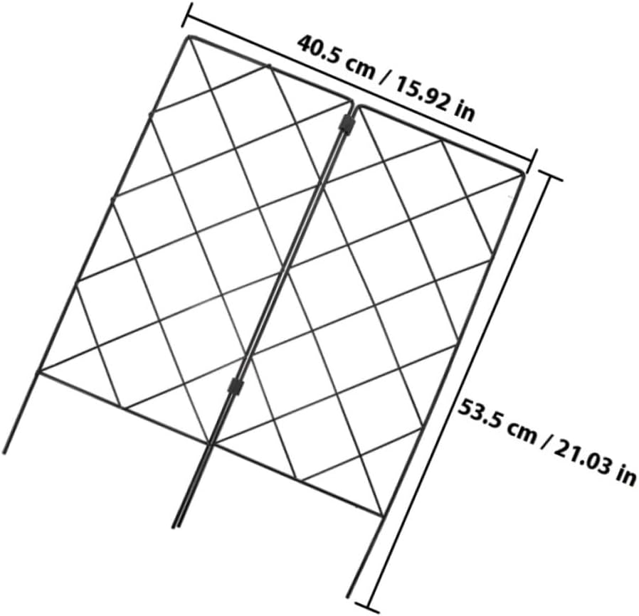 DOITOOL 2pcs Folding Plant Support Rack for Climbing Plants 20x53cm Green Trellis for Outdoor Garden Multifunctional Gardening Climbing Vine Holder