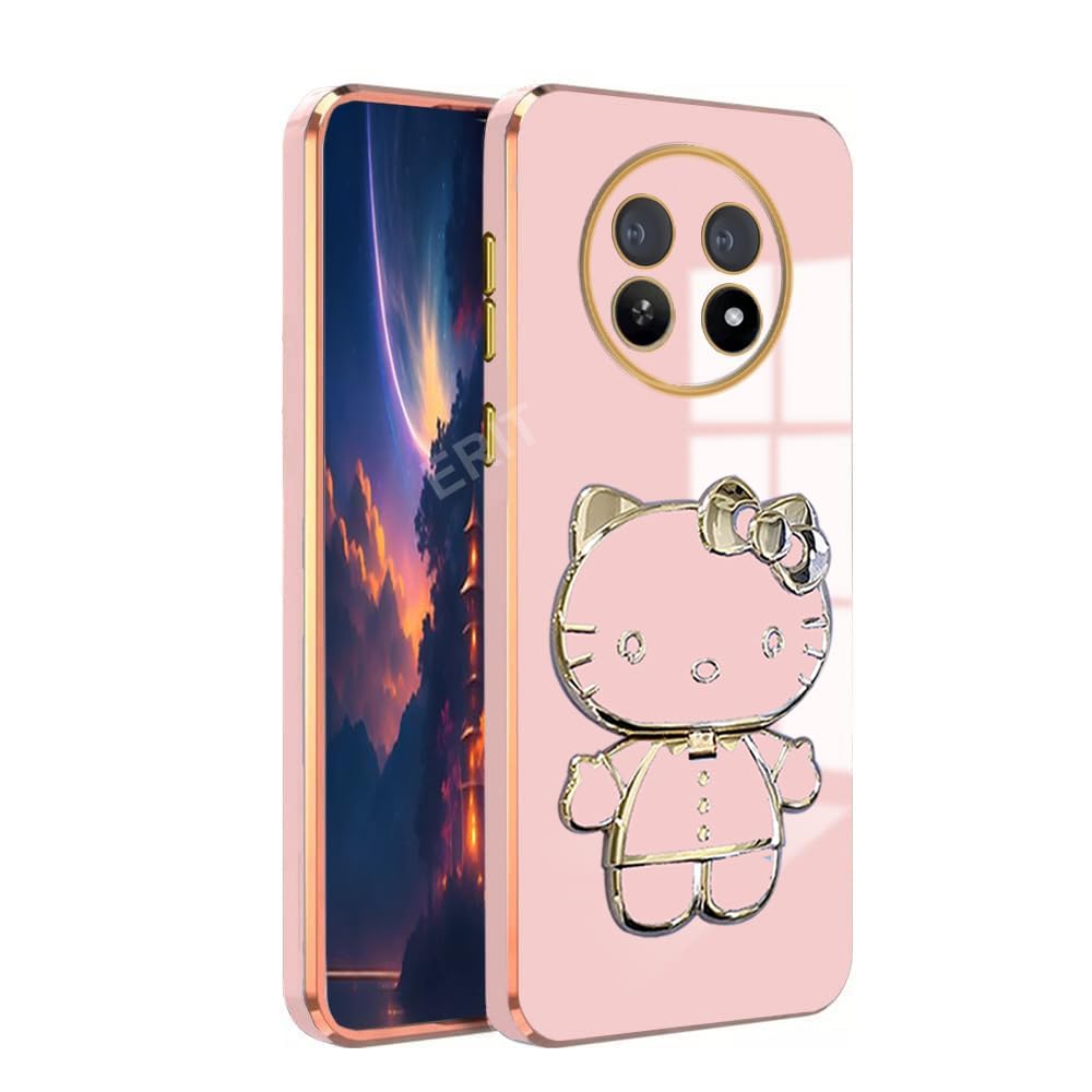 ERIT Thermoplastic Polyurethane 3D Back Cases And Covers Compatible For Realme 12 5G /12X 5G / Realme C65 5G / Narzo 70X 5G Kitty With Stand And Mirror|Camera Protection|Anti-Slip|Folding Stand-Pink (B0D3QQK2NP) Amazon Price History, Amazon Price Tracker