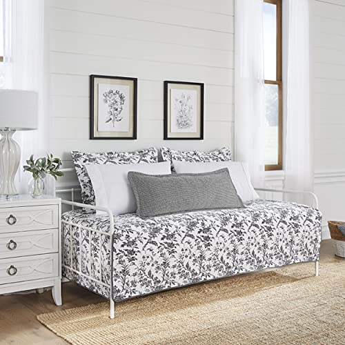 Laura Ashley Home - Daybed Set, Lightweight Bedding With Matching Shams & Pillow Cover, Home Decor For All Seasons (Amberley Black, Daybed) #TOP1