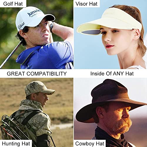 Image of AJB Sweat Pads Collar Protectors for Mens Shirts Hat Sweat Protector Sweat Pads Hat Cleaner, White Shirt Neck Collar Protector Tape, Self-Adhesive Invisible Liner Patches Protector. (2)
