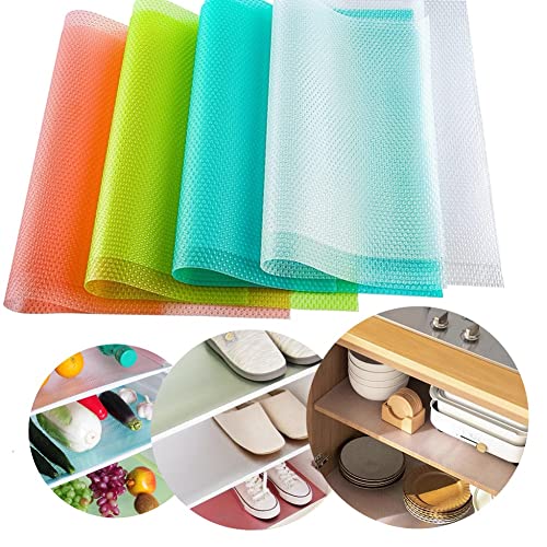 DONGDA Lot de 8 Sets de Table Lavables Tapis de Réfrigérateur PVC Tapis Frigo Antidérapant Tapis de Table Tapis de Tiroir pour Cuisine Restaurant Table à Manger