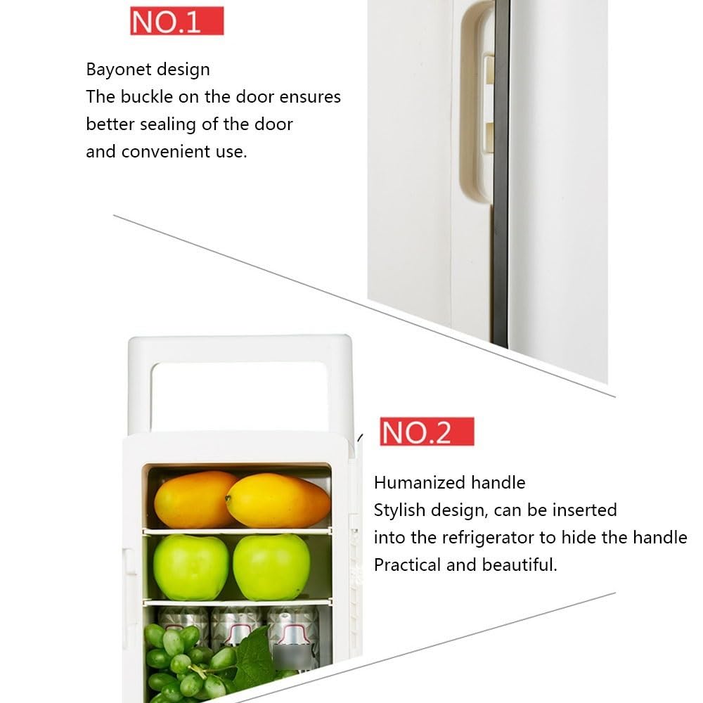 10L Mini Réfrigérateur pour Chambre sous Le Comptoir Réfrigérateur Congélateur Chauffe-Aliments Refroidisseur De Boissons Réfrigérateur Portable Compact pour Petit Bureau, Maison, Voiture AC + DC (Co