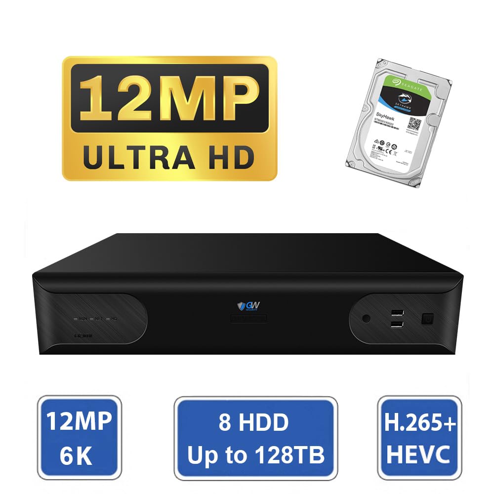 Amazon.com : GW Security 64 Channel 12MP / 8MP 4K NVR Video