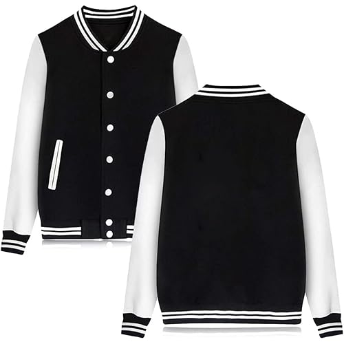 BOSON Women's Men's Baseball Jackets Unisex Pullover Hoodie Sweatshirts Casual Sport Sweater Coat