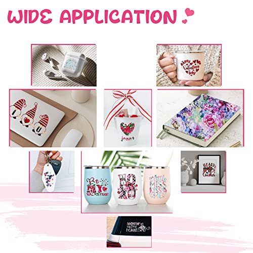 Tintnut Permanent Vinyl - 10 Sheets 12"X10", Flower Permanent Adhesive Vinyl Sheets, Rose Floral Pattern Self Sticker Waterproof Vinyl Compatible With Cricut Or Silhouett #TOP5