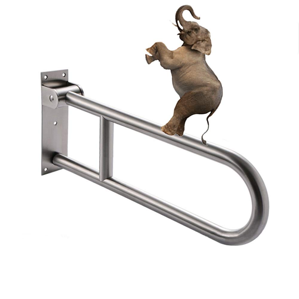 Barra de Apoyo de Seguridad para baño, Barras de Apoyo para discapacitados para baño, Inodoro, Barras de Seguridad abatibles, Soporte de pasamanos, barr(Cepillado
