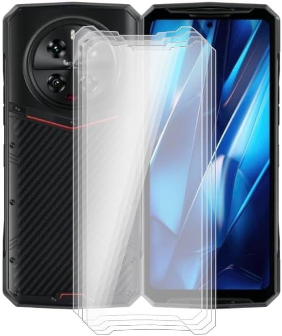 [4 Pack] for Doogee DK10 Screen Protector Tempered Galss, High Clear [9H Hardness] [Bubble Free] Tempered Glass Protective Film for Doogee DK10 (6.67 Inch)