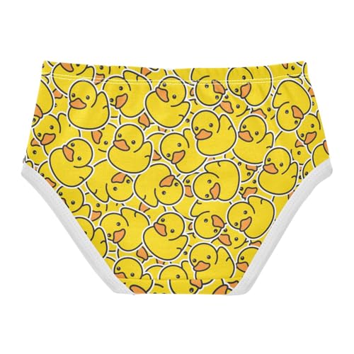 Little Girls' Soft Cotton Underwear Kids Breathable Comfort Cute Rubber Duck Panties Briefs Toddler Undies2
