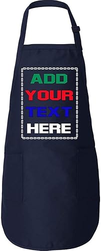 CRAZYDAISYWORLD Delantales de tamaño estándar con diseño de nombre de texto personalizado unisex