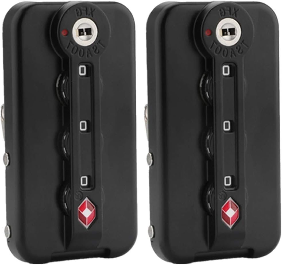 Suitcase Lock,Combination Lock, Set of A Pair K014#(DL) Black Password Lock Replacement suitcases/Luggage Lock for Suitcase Pull Rod Box Trunk Box DIY