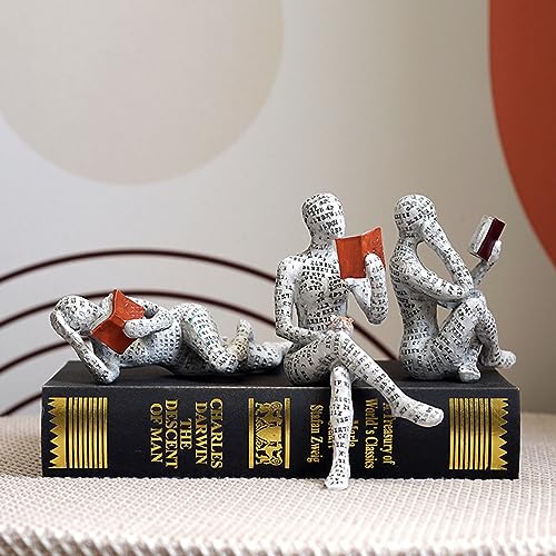 Figuritas decorativas de mujer leyendo 3 pzs miniatura 5