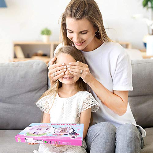 101 Pcs 3D Dollhouse Puzzle For Girls, Colored 3D Puzzle With Light For Child Aged 6-12, Paper Cardboard Mini House Puzzle Craft With Furniture, Creative Diy Gift For Kids On Childrens Day, Birthday #TOP4
