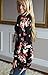 Womens Kimono Cardigans for Women Floral Cardigan Blouse Comfy Boho Wrap Casual Cover up Tops Outwear Black L