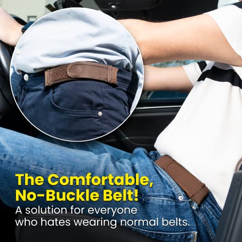 BeltBro Titan MultiPack No Buckle Elastic Belt For Men — Include 2 Small, 2 Medium, 2 Large Belts — Fits 1.5 Inch Belt Loops4