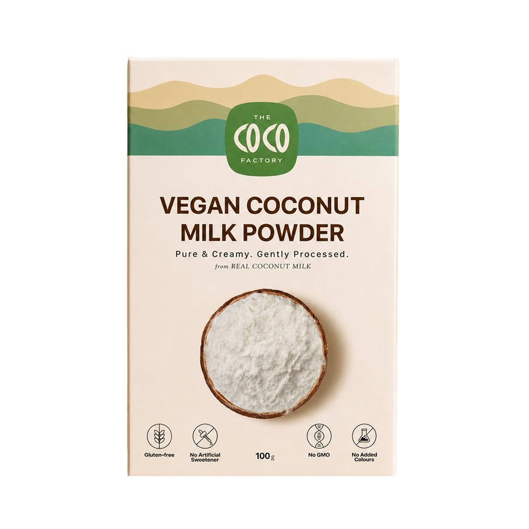 The Coco Factory Vegan Coconut Milk Powder | Pure & Creamy | Dairy-Free & Plant based | No Artificial Sweeteners | Hygienic Spray Drying | For Cooking, Baking, Curries, Desserts & Beverages-image-41