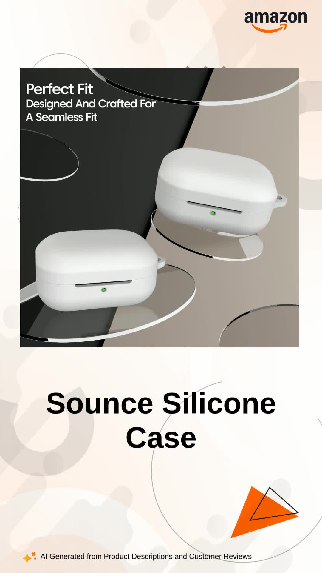 NOiSECRAFT ポーチ Sounce Silicone Case Cover for Noise Buds N1 Pro, Portable Non