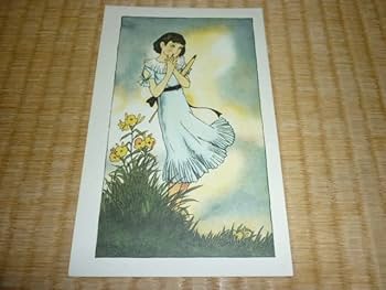 【特価！】(54)戦前 中原淳一 国民歌絵はがき 8枚組 慰問用國民歌絵葉書 中原淳一絵 カラー8枚組袋付美品 戦前