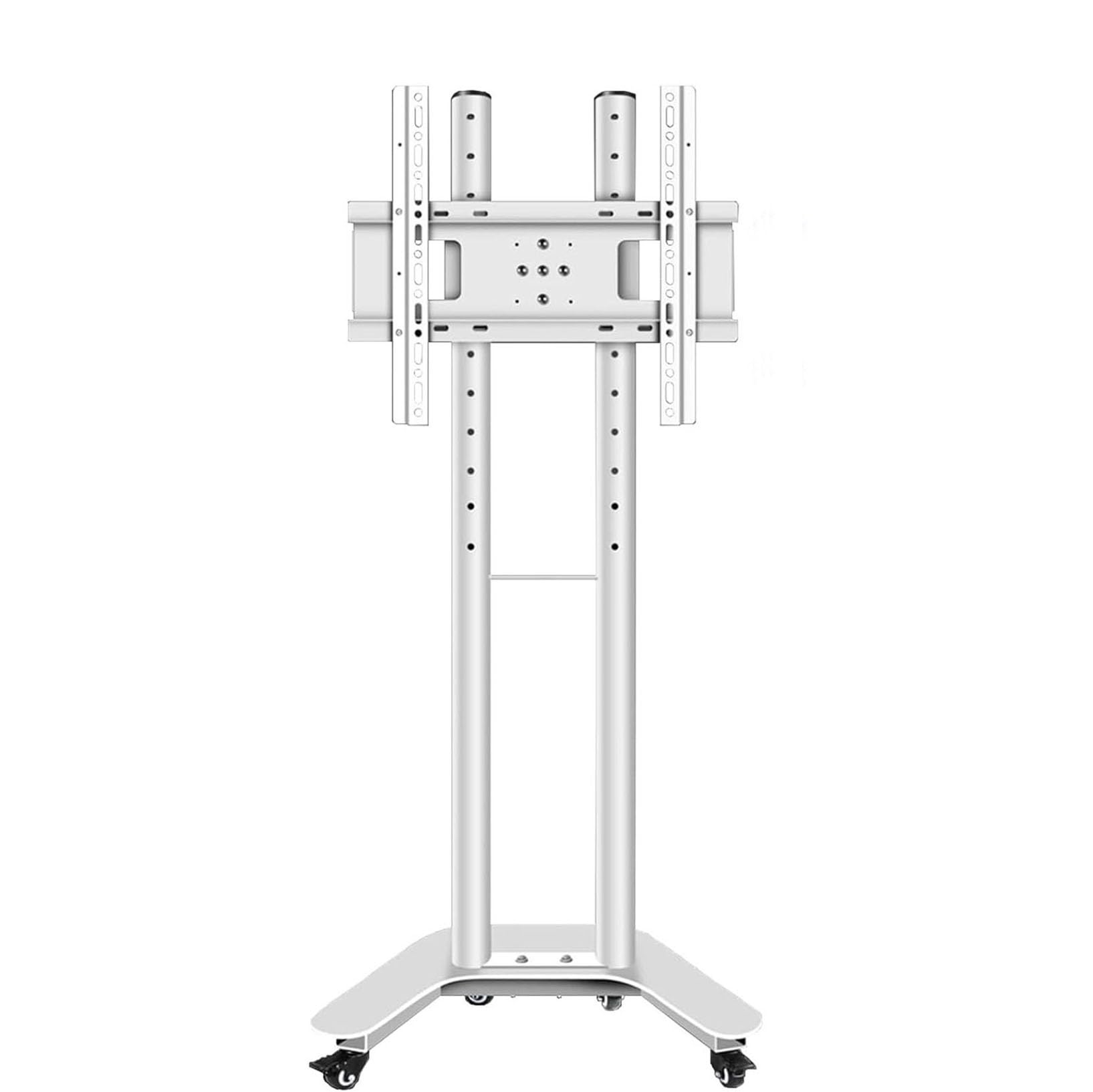 HPTHLY Portable Mobile Tv Floor Stand - Tv Cart Stand With Wheels, For 32-60 Inch Screen Rotation 0-90° Tv Stand, 360° Free Rotation Casters Rolling Tv Stand, Height Adjustable Mobil