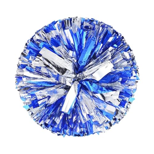 HYFEUOKF Pompon De Pom-Pom Girl Pompons Les Pompons encourageants s'appliquent aux matchs Sportifs et aux Concerts vocaux pour Matchs De Sport, Performance sur ScèNe(Ring Blue Sliver)