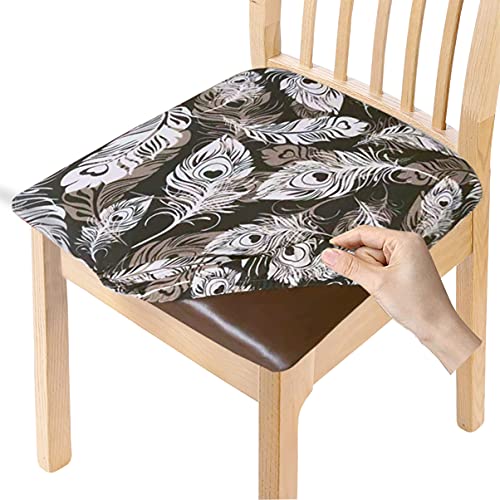 SHENGYIJING Fundas de Asiento de Silla de Comedor Estampadas elásticas, Fundas de Asiento de Silla Antipolvo Lavables extraíbles Fundas de cojín de Asiento de Silla tapizadas (Color 11,Set of 6)