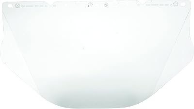 MSA 10115863 V-Gard Visor - General Purpose, Polycarbonate (PC), Clear Tint, Contoured, 9.25
