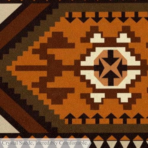 Tapis de salle de bain antidérapant ethnique rond 1m de qualité - 5