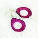 Eco Friendly Vibrant Magenta Purple Earrings of Tagua Nut, Fair Trade Eco Jewelry