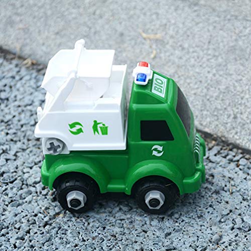 TOYANDONA Caminhão de lixo de brinquedo para higienização e reciclagem, caminhão de lixo verde, veíc