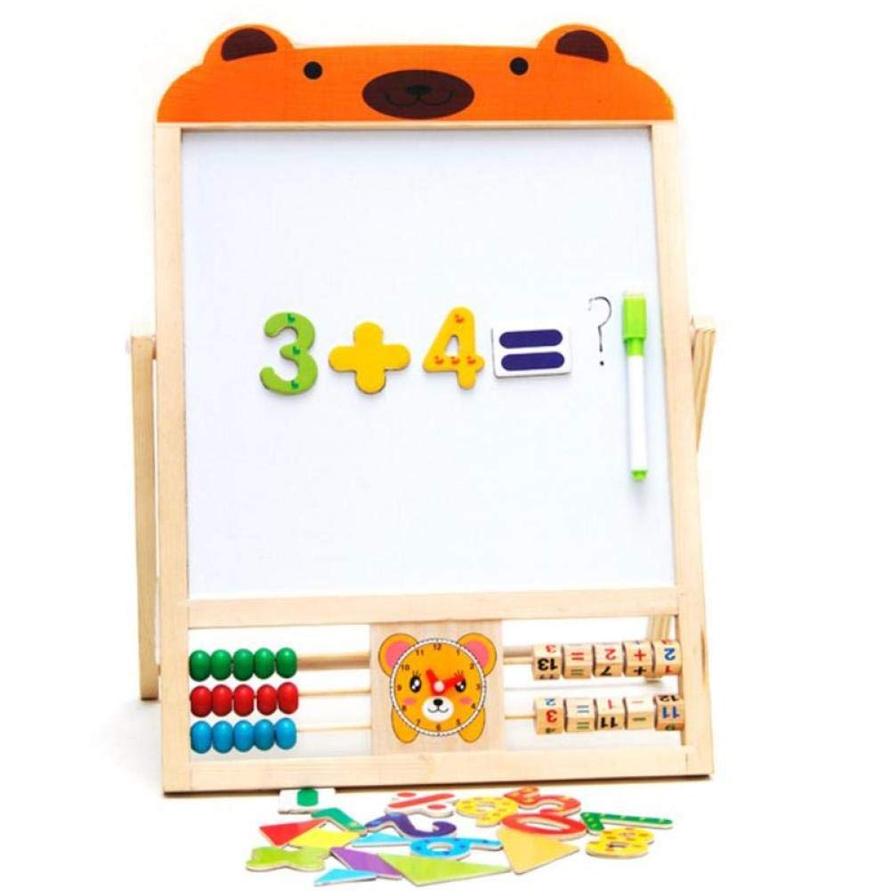 Pizarra de caballete de madera para aprender jugando en el cuarto infantil 7