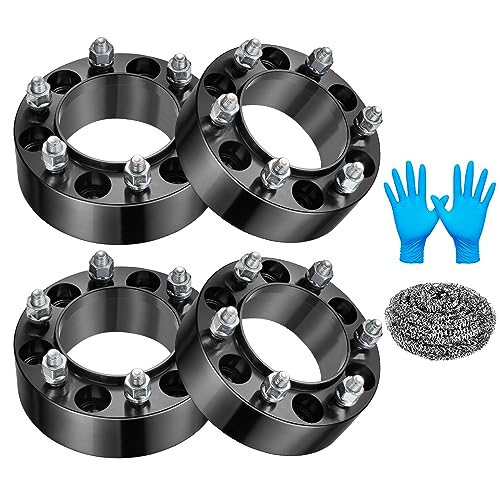 BDFHYK 6X5.5 Wheel Spacers 2 inch 6x139.7mm Hub Centric Wheel Spacer Set with M12x1.5 Studs 106mm Center Bore Compatible with Lexus GX470 GX460 4Runner FJ Cruiser Sequoia Tacoma Tundra, Set of 4