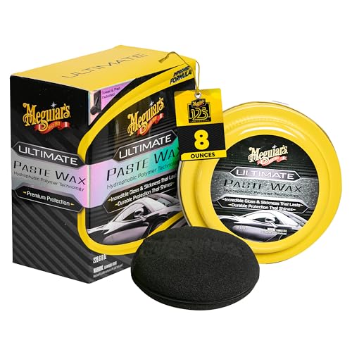 Meguiar's Ultimate Paste Wax, Premium Car Wax for a Deep Gloss with Lasting Protection, Easy to...