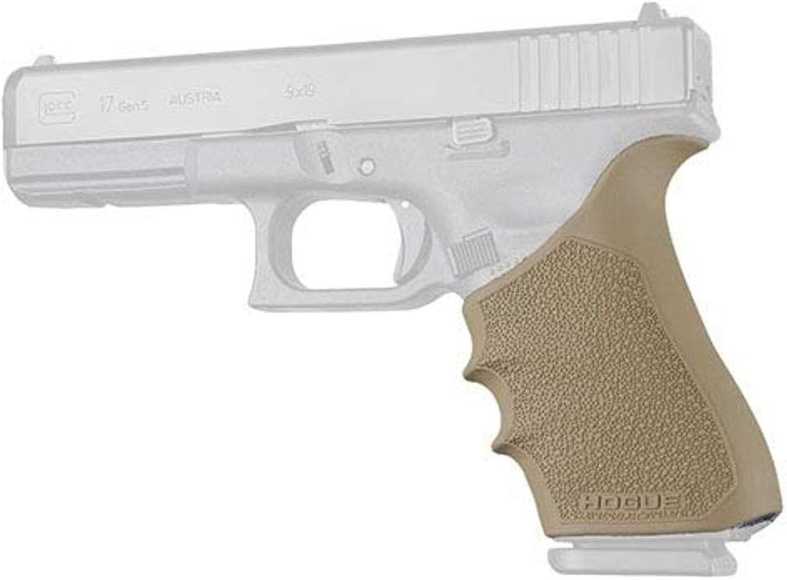 Hogue HandAll Beavertail Rubber Grip Sleeve for Glock 17, 17L, 17MOS, 18, 19X, 22, 24, 31, 34, 34MOS, 35, 45 (Gen 1, 2 & 5)