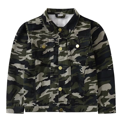 YJBQ Girls Boys Jean Jacket for (4-14 Years Kids) Trendy