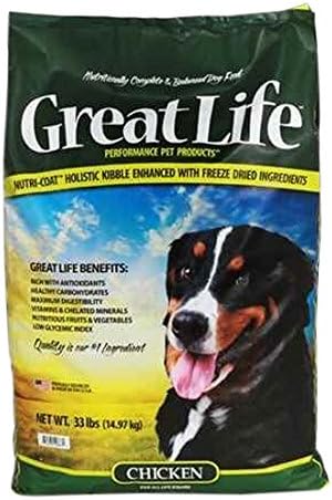 Great Life Freeze Dried Chicken Dog Food, 33 Lb