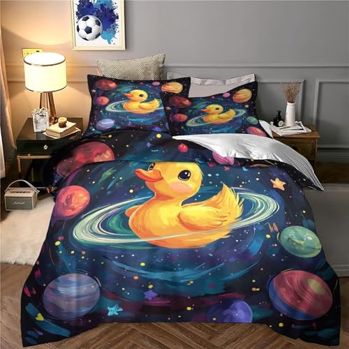 Housse de couette canard de l'espace microfibre anti-tache lavable machine
