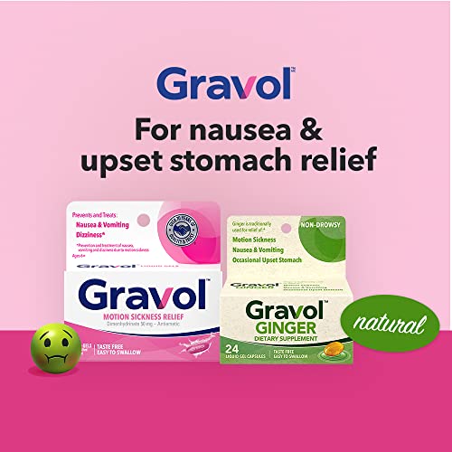 Gravol Coated Tablets 50mg for Motion Sickness Prevention and Relief, 10ct 