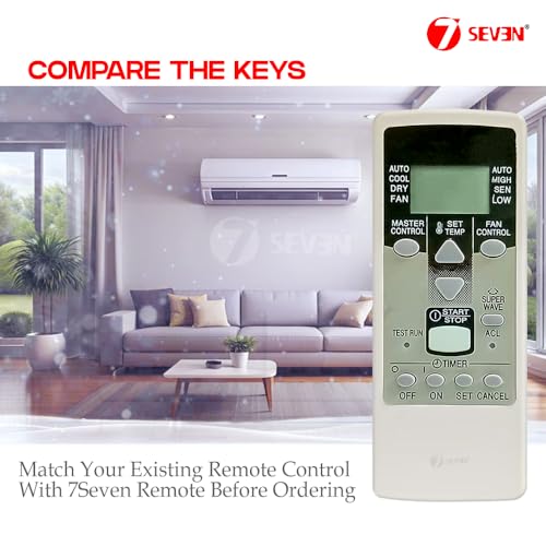 Image of 7SEVEN Compatible O General AC Remote Original JE-11 Model Suitable for 1 1.5 2 Ton Split or Window Air Conditioner - Match Exactly with Old 23w Model Remote Control for Better Performance