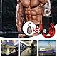 DOBVDLA Alu Umlenkrolle 90mm, Seilrolle Fitness mit U Haltebügel, Block Umlenkrollen für Stelseile DIY Gym Fitnessgeräte, Kabelmaschine Drahtseilrolle mit Karabinerhaken Verbindungsgurt, Rote