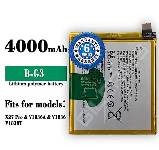 Image of Original B-G3 Battery for vivo Y91 /Y93 / Y95 /X27 PRO /VI836A / VI836 / VI1838T Battery with 6 Month Warranty****(Original Battery 310)