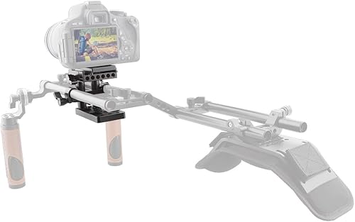 Miniatura 4 de CAMVATE Base de montaje de liberación rápida Placa QR para Manfrotto 501504577 trípode accesorio estándar (negro) - 1437