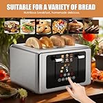 4 Slice Toaster, Touchscreen & Dual Independent Control Panel，5 Basic Functions & Digital Countdown Toasters, 6 Shade Settings＆6 Bread Types, Smart Bread Toaster Mute/Screen-Off ，Stainless Steel - Image 4