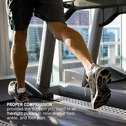 No Show Compression Socks For Men And Women (6 Pairs), Low Cut Running Ankle Socks With Arch Support For Plantar Fasciitis, Cyling, Athletic, Flight, Travel, Nurses. Gray S/M #TOP6