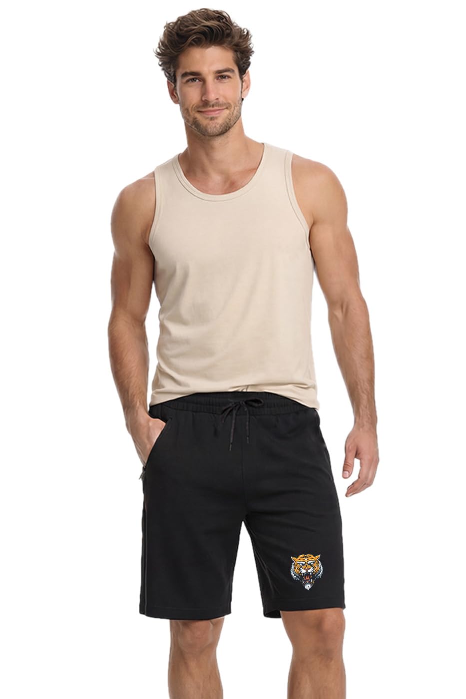 buy that trendz Active Mens Open Mouth Tiger Printed Knee Length Casual Shorts-picture-43