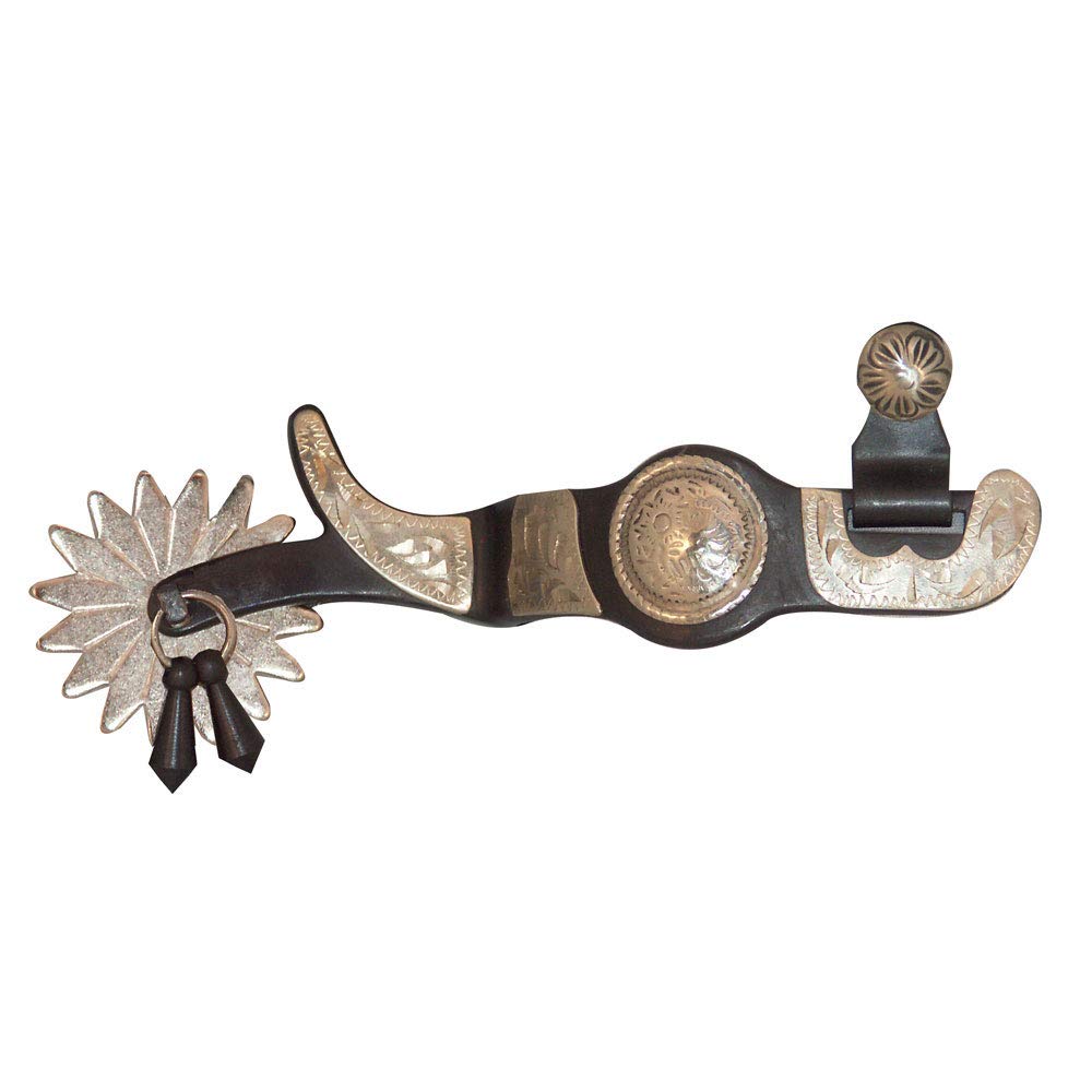 Intrepid International Black Steel Concho Western Spur