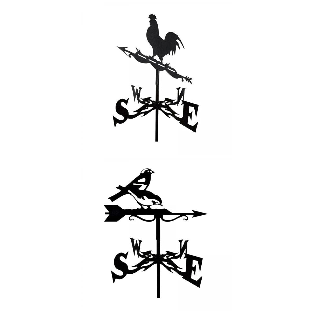 CALANDIS Retro Metal Weathervane Weather Vane Wind Direction Indicator 2 Pieces | Spice Jars & Racks | Garden D?©cor-image-47