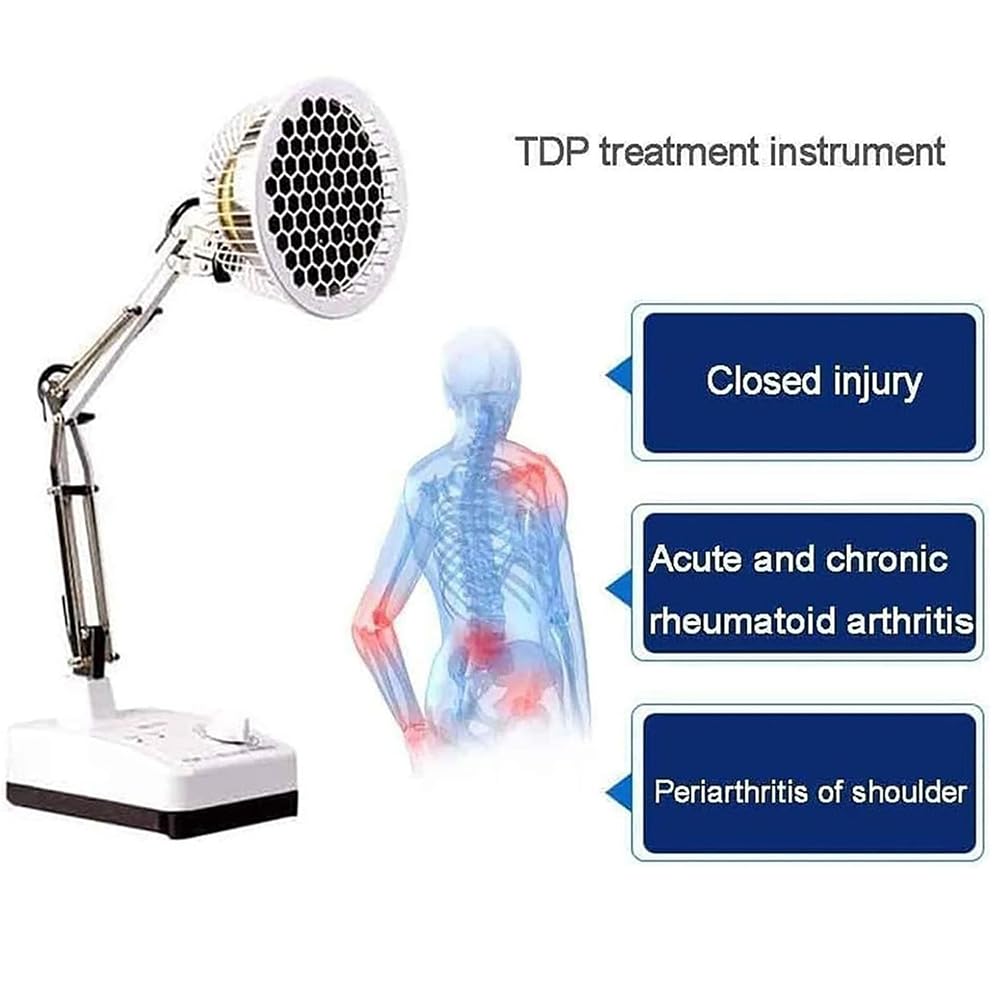 Lámpara Calefactora TDP, Luz De Terapia De Calentamiento Con Masaje Infrarrojo De 250 W Con Brazo Flexible, Ajuste De 0 a 60 Minutos, Alivio Rápido Del Dolor Para La Belleza, Termoterapia Muscular