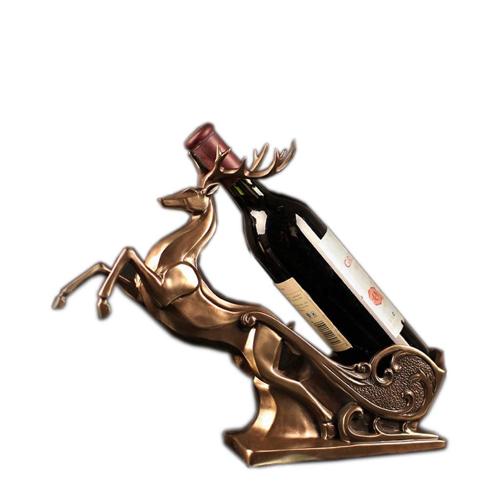 Wine racks reindeer sleigh support bouteille de vin laiton Noël
