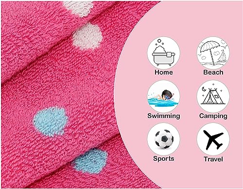 Image of ORIGINAL KIDS Wash Cloth - Bath Time Sugar and Spice Set of 12 Washcloths - 100% Cotton Jacquard Super Soft Colorful Absorbent Quick Dry Easy Care Face Towel Face Cloth Gift - 12x12 - Pink Multicolor