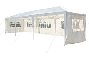 10' x 30' Party Wedding Outdoor Patio Tent Canopy with Heavy-Duty Steel Frame